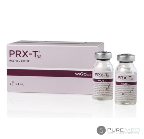 PRX T33 peeling chemiczny zestaw kartonik 5 ampułek mezoterpia zmniejszenie rozstępów ujędrnienie skóry biorewitalizacja