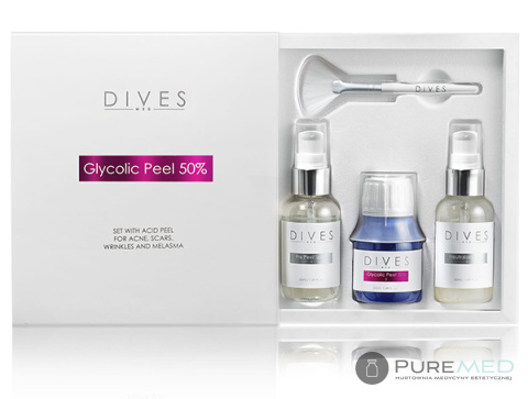 dives med kwas glikolowy 50% antiaging, odmładzanie, redukcja trądziku i przebarwień, stymulacja kolagenu do odbudowy