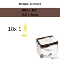 Meso neddles 30G x 1/6" (0.3 x 4mm) 10 pcs