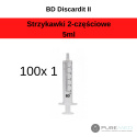 Strzykawki 2-częściowe BD Discardit II 5ml 100 sztuk