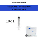 Strzykawki luer lock 5ml 10 sztuk
