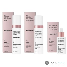 Mesoestetic Age Element Anti-Wrinkle 3-stage routine | Anti-Wrinkle Cream + Anti-Wrinkle Night Cream + Anti-Wrinkle Concentrate
