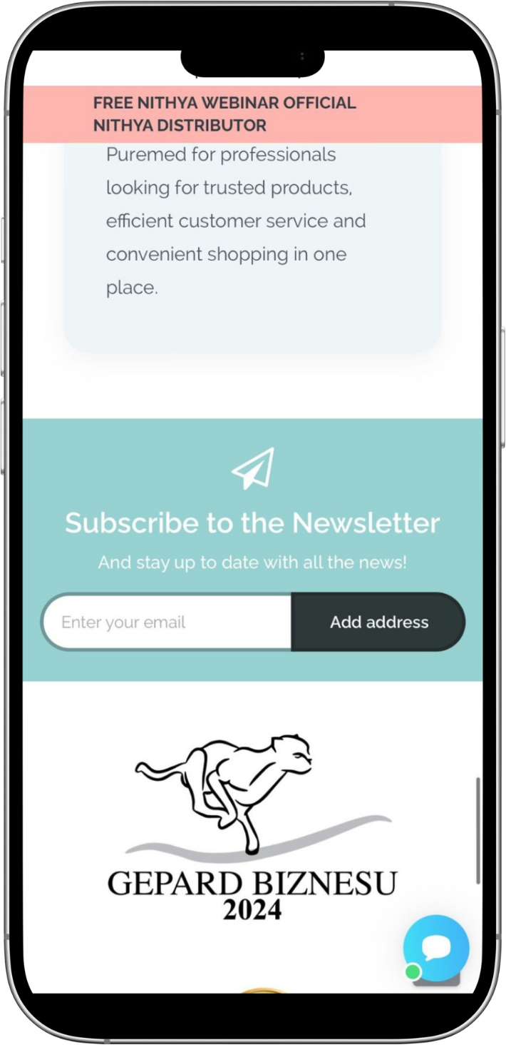 Newsletter mobile