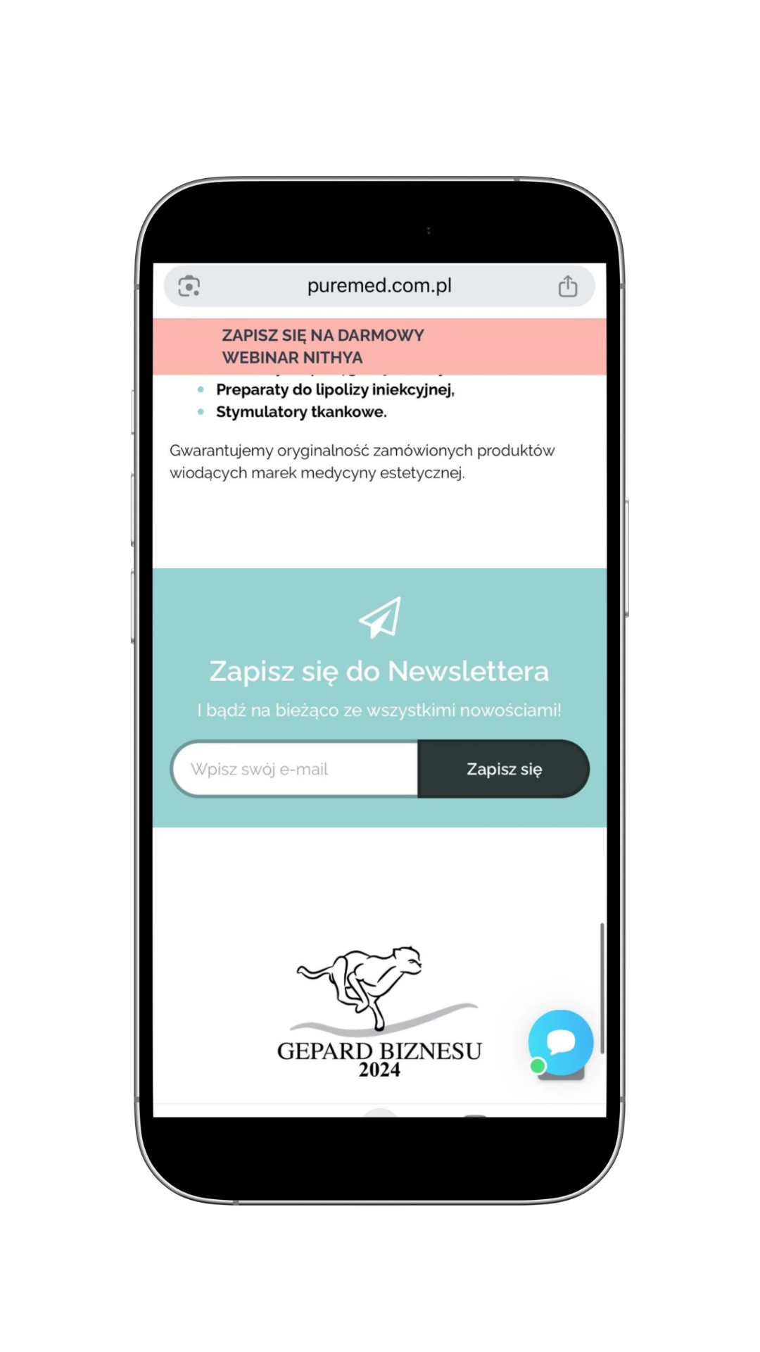 Newsletter mobile