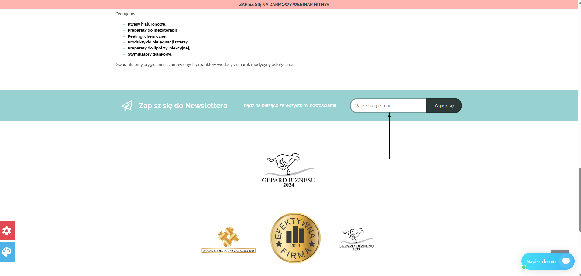 Newsletter desktop